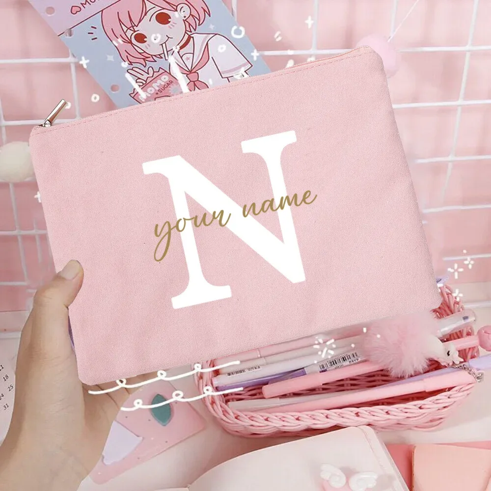 sacs à cosmétiques de demoiselle d'honneur avec nom personnalisé, trousse de maquillage pour filles, pochette de toilette de voyage, cadeaux d'anniversaire de mariage pour elle