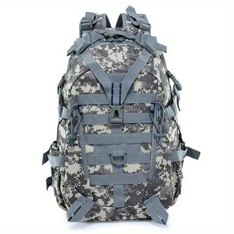sac dos nylon camouflage vert marron beige grande taille poches molle survie voyage sport aventure