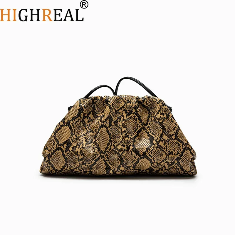 sacs à main plissés serpentin pour femmes, pochette, sac à bandoulière, motif serpent, sac de luxe de créateur