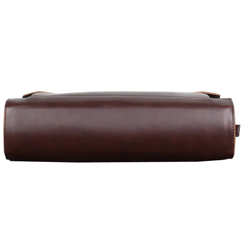 porte-documents d'affaires décontracté pour hommes et femmes, sac à main en cuir pu pour ordinateur portable de 13.3 pouces, sacoche à bandoulière avec cheval fou