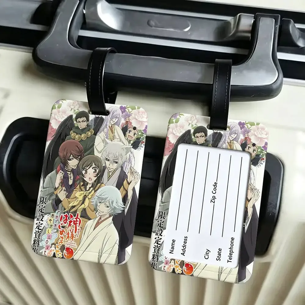 étiquette de bagage portable anti-perte anime k-kamisama kiss magazine, étui de carte d'informations en pvc, étiquette de voyage pour valise et sac à dos