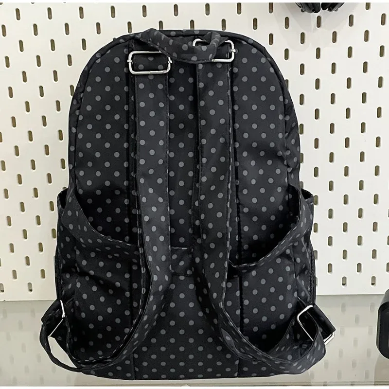 sac à dos à pois de style coréen, léger, pour voyage, école, sac à dos décontracté, grande capacité, pour ordinateur portable, sac à dos mignon pour l'extérieur