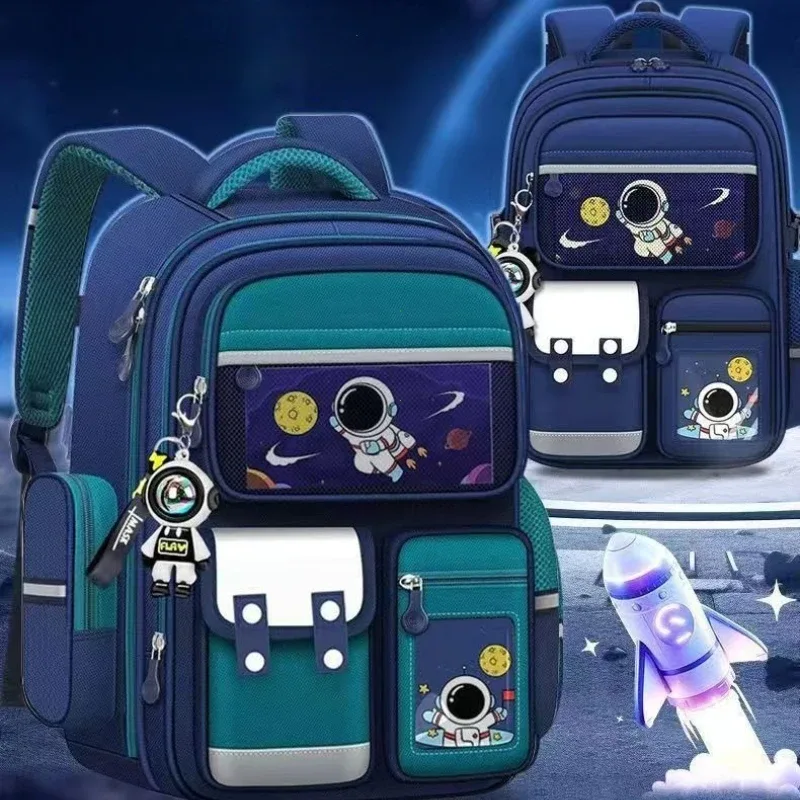 sac à dos d'astronaute de dessin animé, cartable de grande capacité de 3e à 6e année, sac d'école étanche pour l'extérieur, sac à dos pour étudiant starryscky mohilas