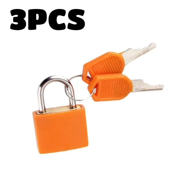 lot de 6 petits cadenas robustes avec 2 clés pour valise, serrure antivol pour tiroir, agenda, étui en plastique coloré