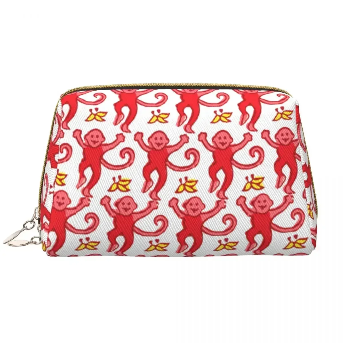 sac à cosmétiques de voyage personnalisé pour femme, rouleau preppy, singes, lapin, trousse de toilette et de maquillage, trousse de rangement de beauté pour dames