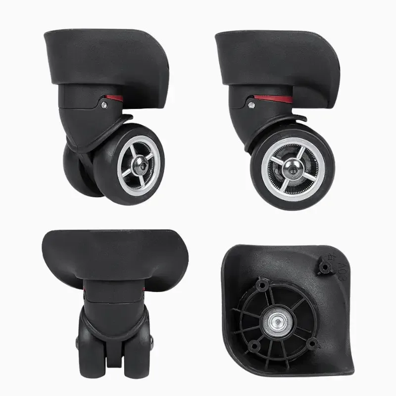 1 paire de roues à double rouleau valise bagages roulettes de remplacement pivotant muet pour sac de voyage valise de voyage A08 roues silencieuses