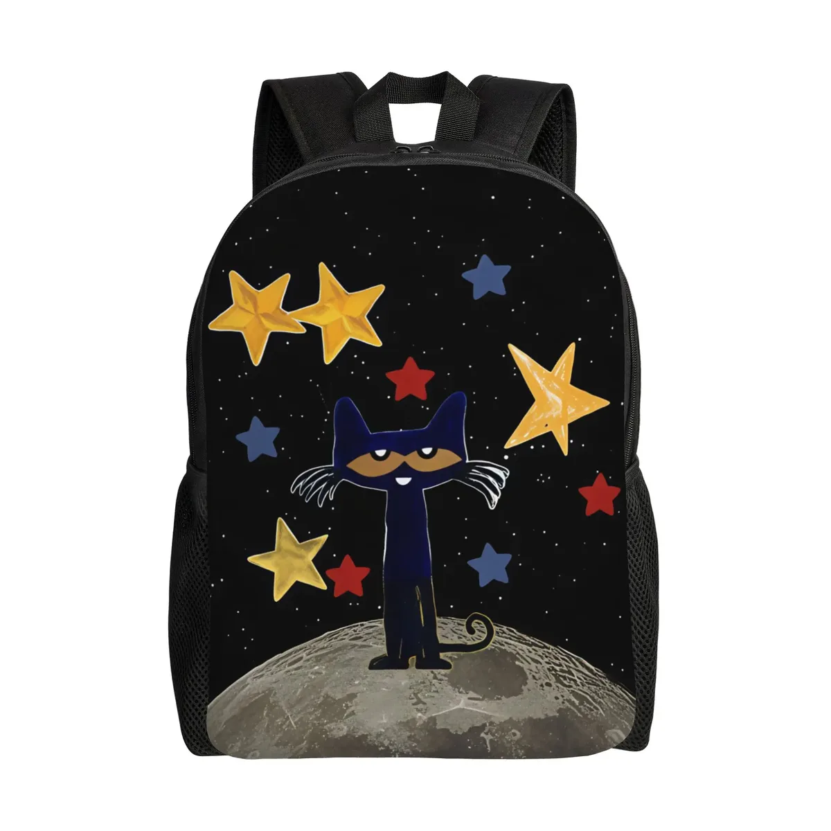 sac à dos élégant pete cat pour femmes et hommes, style outdoor, grands sacs de lycée, sac à dos de créateur