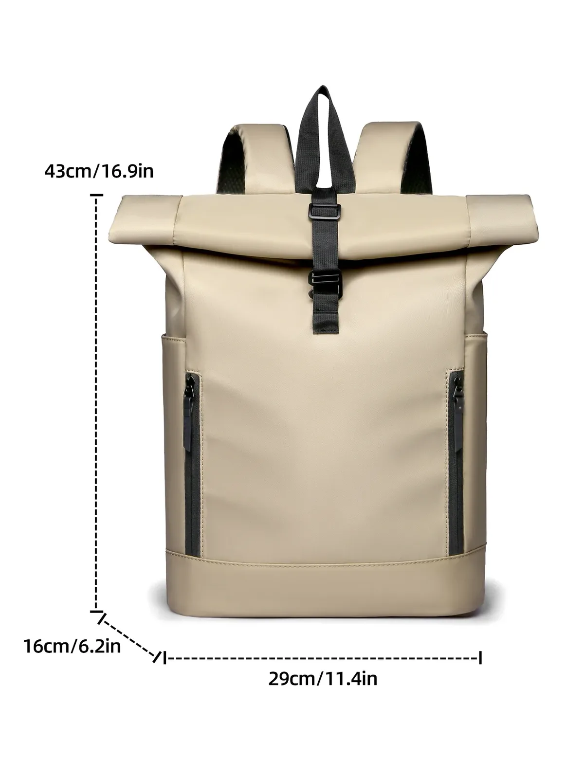 nouveau sac à dos tendance en nylon, tissu résistant à l'usure, sac pour ordinateur portable de 16 pouces, grande capacité pour les voyages d'affaires, les déplacements et les loisirs