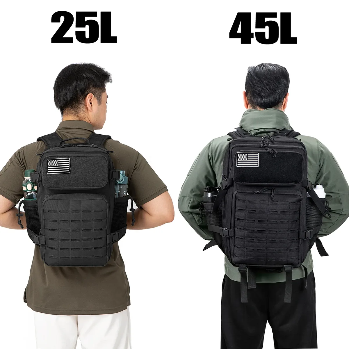 sac à dos de randonnée 25l / 45l, adapté au camping, à la pêche et aux activités sportives, et idéal pour une utilisation quotidienne, la remise en forme et les voyages