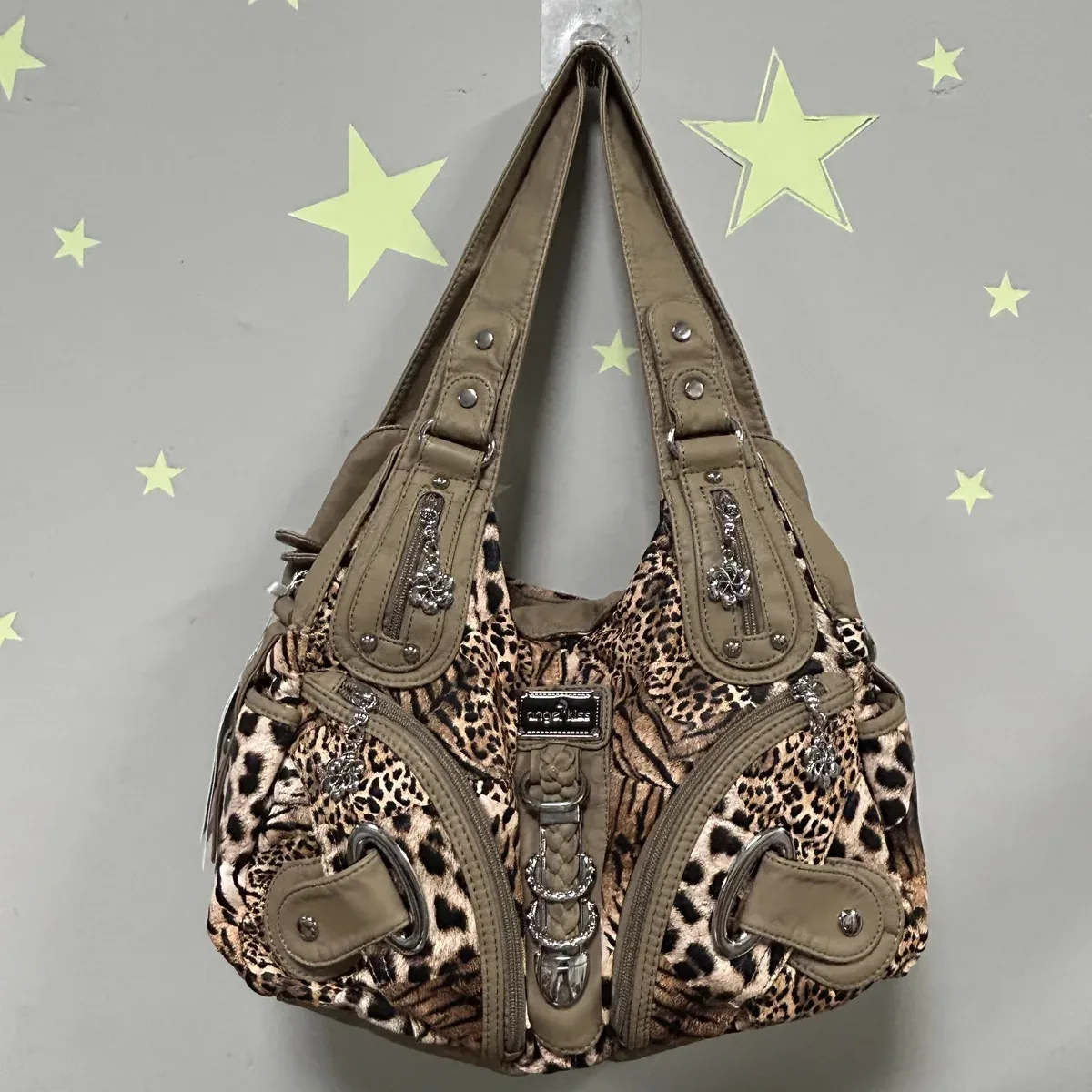 sacs à main pour femmes, grand sac à bandoulière pour femmes, sac à main à imprimé léopard, sac à main tendance, sac à bandoulière de type « dumpling », sac cabas, sac à main de style « hobo ».
