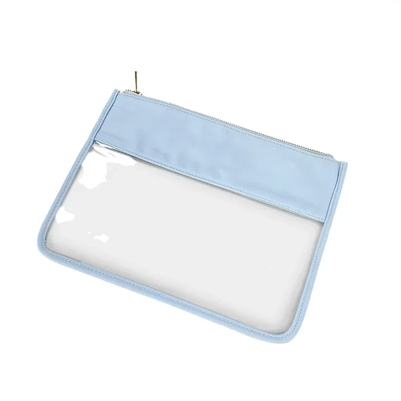 pochette classique en pvc transparent, sac de voyage transparent étanche pour cosmétiques, rouges à lèvres, brosse, sac à main en plastique avec fermeture éclair, organisateur de maquillage de toilette