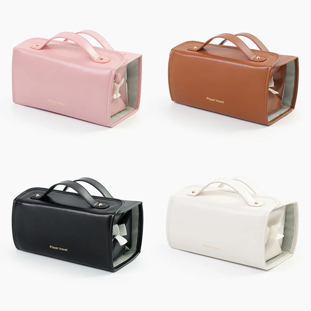 sacs à maquillage 4 en 1, sac cosmétique détachable, grande capacité, pliable, portable, sac de rangement pour cosmétiques de voyage, trousse de toilette