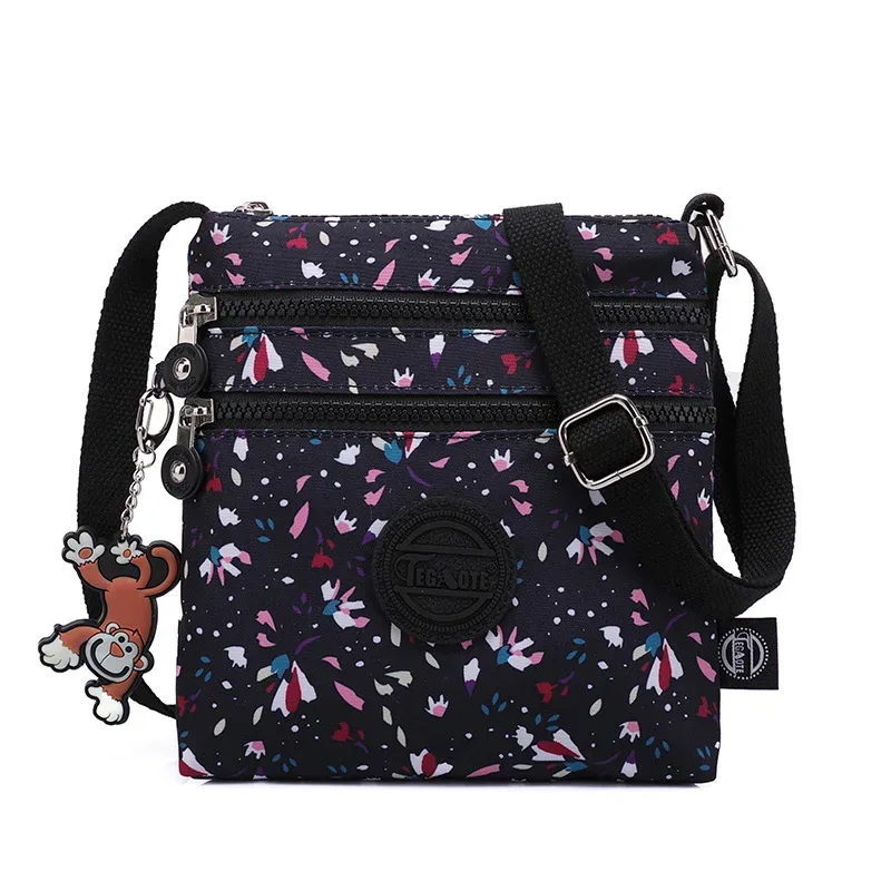 sac à bandoulière en nylon imperméable pour femme, sac à main initié, sacs de messager, cartable de voyage léger pour fille, livres de poche