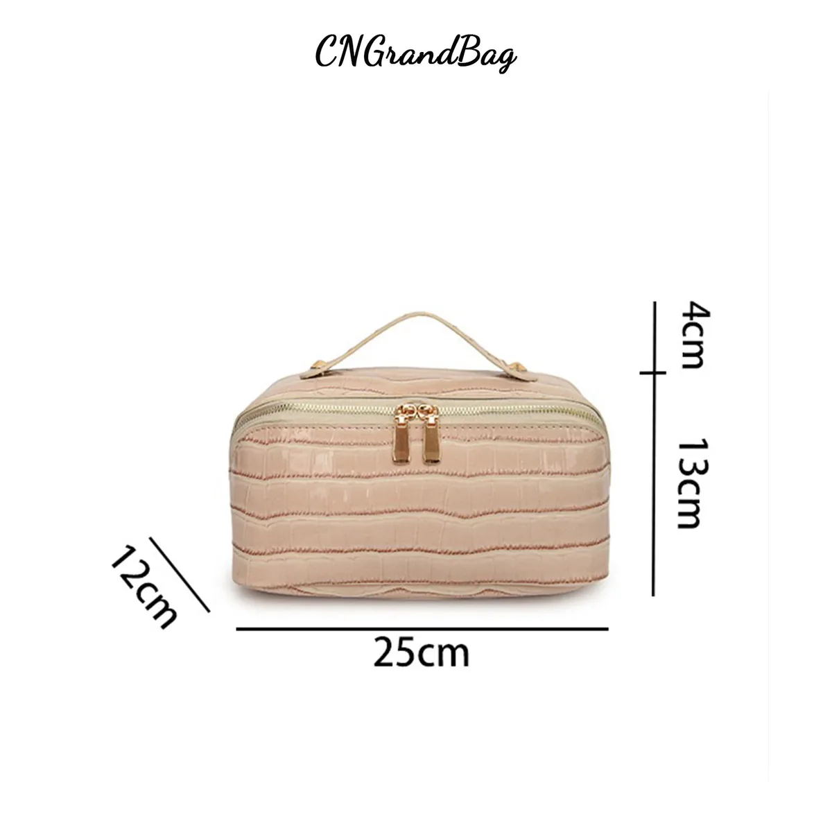 trousse de toilette de voyage haut de gamme à motif crocodile grande capacité personnalisable pour un voyage pratique