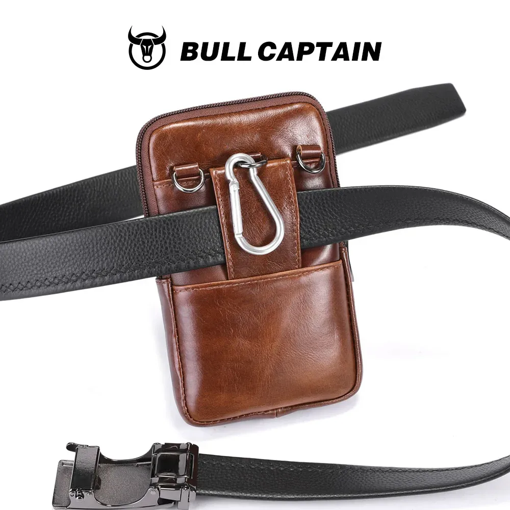 bullcaptain sac banane vintage en cuir véritable pour hommes, sac de voyage, sac banane à la ceinture, sac à bandoulière, pochette pour téléphone portable