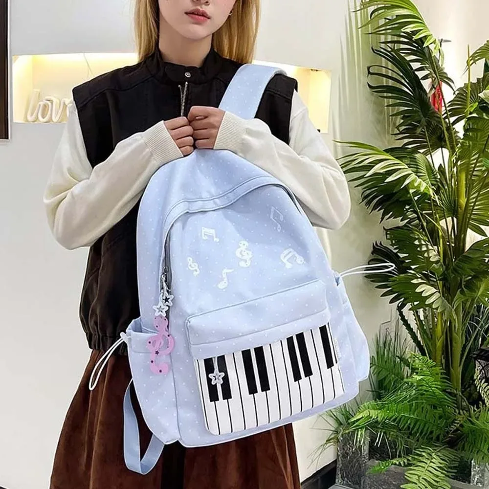 sac à dos pour piano en nylon, multi-poches, design léger, sac à dos pour clavier, résistant à l'usure, grande capacité, sac pour notes de musique, voyages de week-end