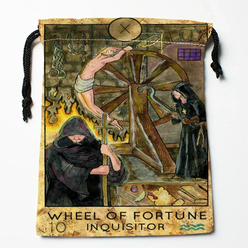 sacs à cordon personnalisés tarot, sacs cadeaux imprimés 18*22cm, pochette de voyage, sac de rangement pour vêtements, sac à main, trousse de maquillage