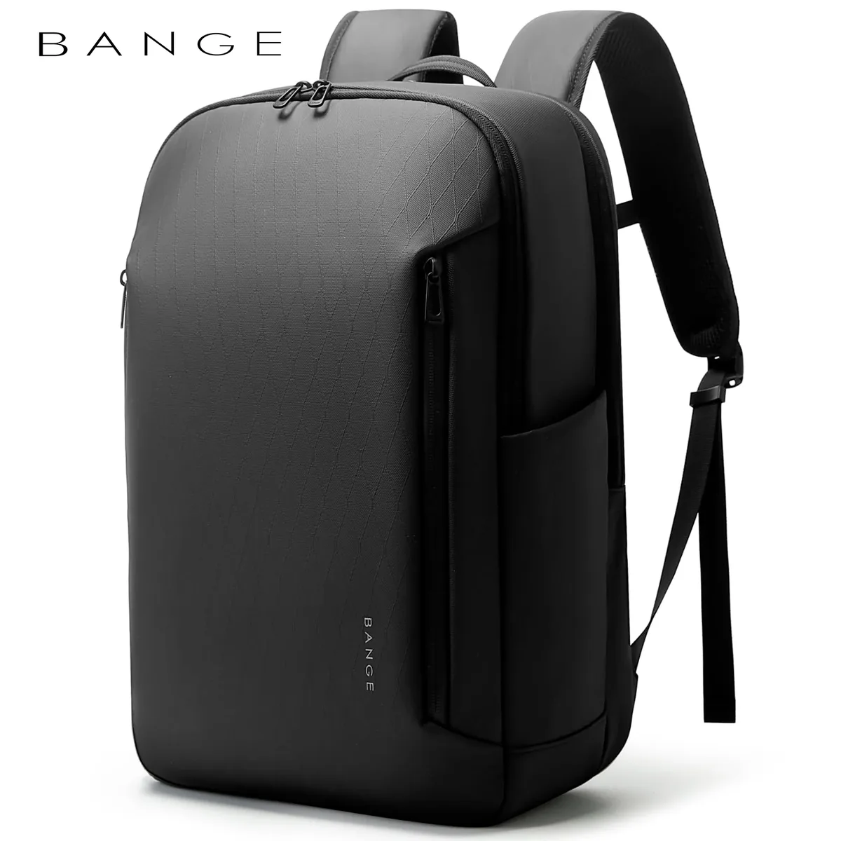 sac dos tpu noir polyester compartiment ordinateur portable poignée doublée bandes fixation sac voyage travaille école