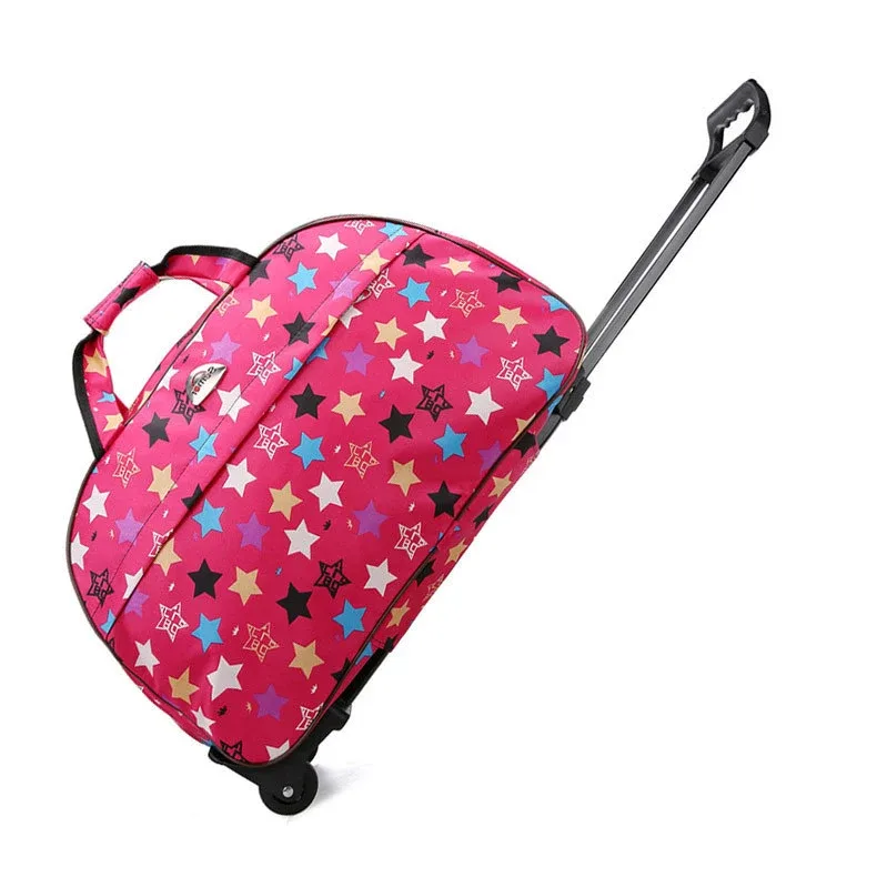 sacs à roulettes de voyage de grande capacité pour femmes et hommes, sac à roulettes oxford, valise à bagages roulante étanche, sac de voyage avec roulettes