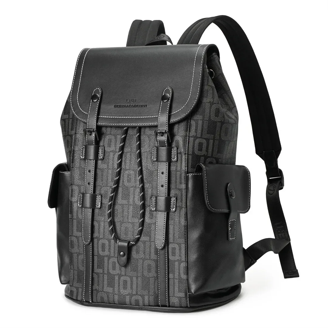 mode nouveaux hommes sac à dos affaires 15 pouces sacs pour ordinateur portable grande capacité en plein air voyage sac à dos décontracté lettre impression sacs à dos mâle