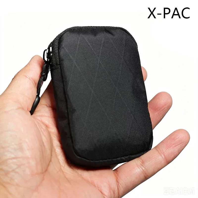 mini pochette edc, pochette de rangement, portefeuille, porte-monnaie en dyneema/x-pac, pochette utilitaire edc pour cartes, clés, pièces de monnaie et objets essentiels