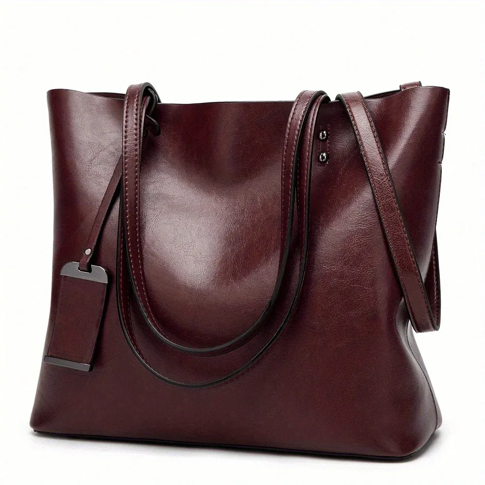 sac à main fourre-tout en cuir rétro classique pour femme, sac à bandoulière, documents, sac de travail, sac de séparation d'ordinateur, sac de voyage, à la mode