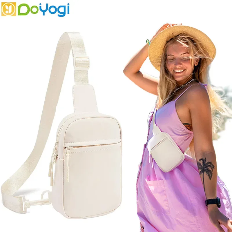 Sac de poitrine pour femmes, Mini pochette légère unisexe, sac à bandoulière pour sport en plein air, course à pied, voyage, sac décontracté