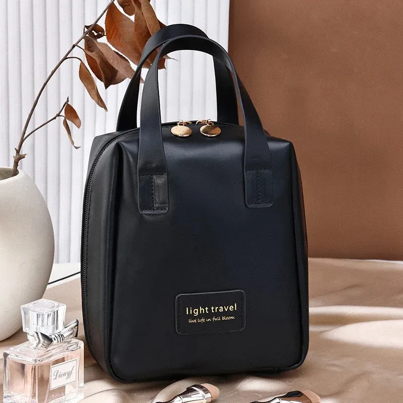 sac à cosmétiques portable de grande capacité, sac de rangement de maquillage étanche, sac de rangement de cosmétiques tendance de haute valeur esthétique