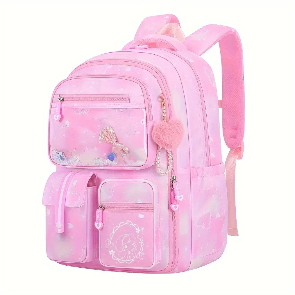 ensemble de 3 sacs à dos scolaires pour filles, mignons et élégants, grande capacité, protection de la colonne vertébrale, légers, sacs à dos pour enfants d'école primaire