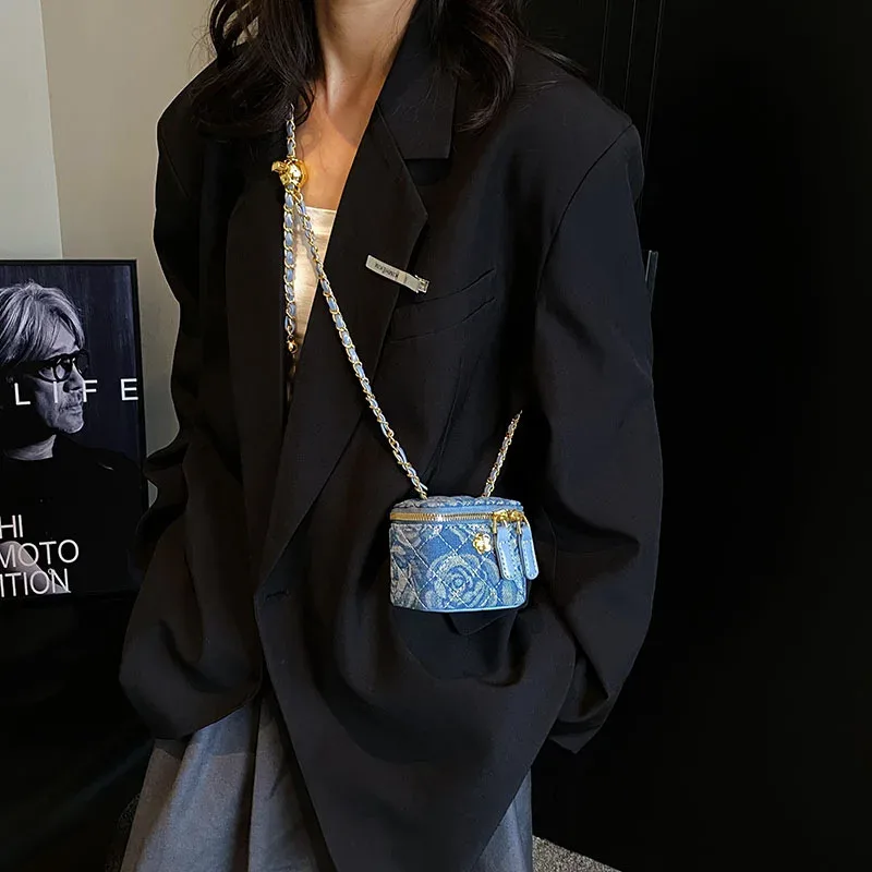 lingge chaîne mini sac à bandoulière femmes chaîne sac à main rétro trajet décoration rouge à lèvres sac à bandoulière sac de dîner sac à main