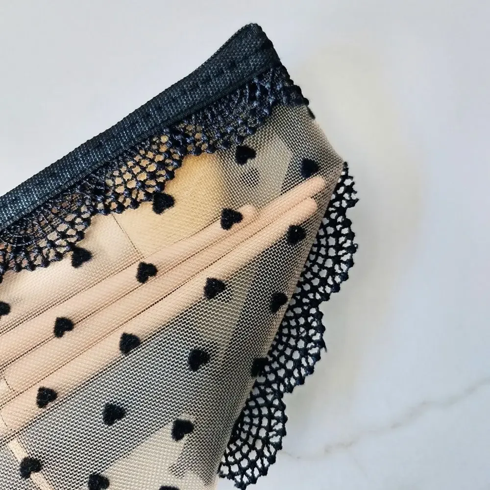 nouvelle trousse de toilette transparente en dentelle en forme de cœur, pochette de rangement pour maquillage en maille y2k, idéale pour les voyages
