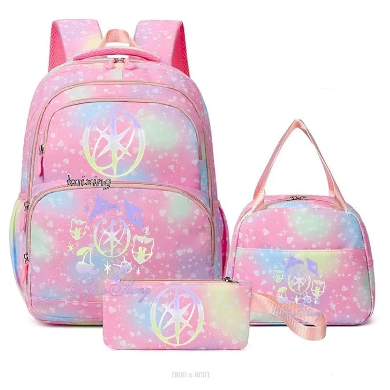 hot katseye drôle impression sacs d'école avec des sacs à déjeuner 3 pièces coloré garçons et filles sac à dos primaire voyage en plein air ordinateur portable mochilas