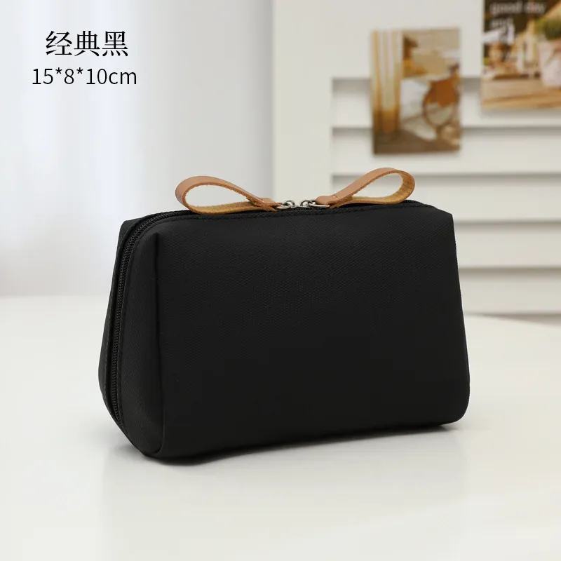 pochette de maquillage en cuir de couleur unie pour femme, pochette cosmétique à fermeture éclair pour fille, sac de rangement portable pour rouge à lèvres, trousse de toilette, organiseur