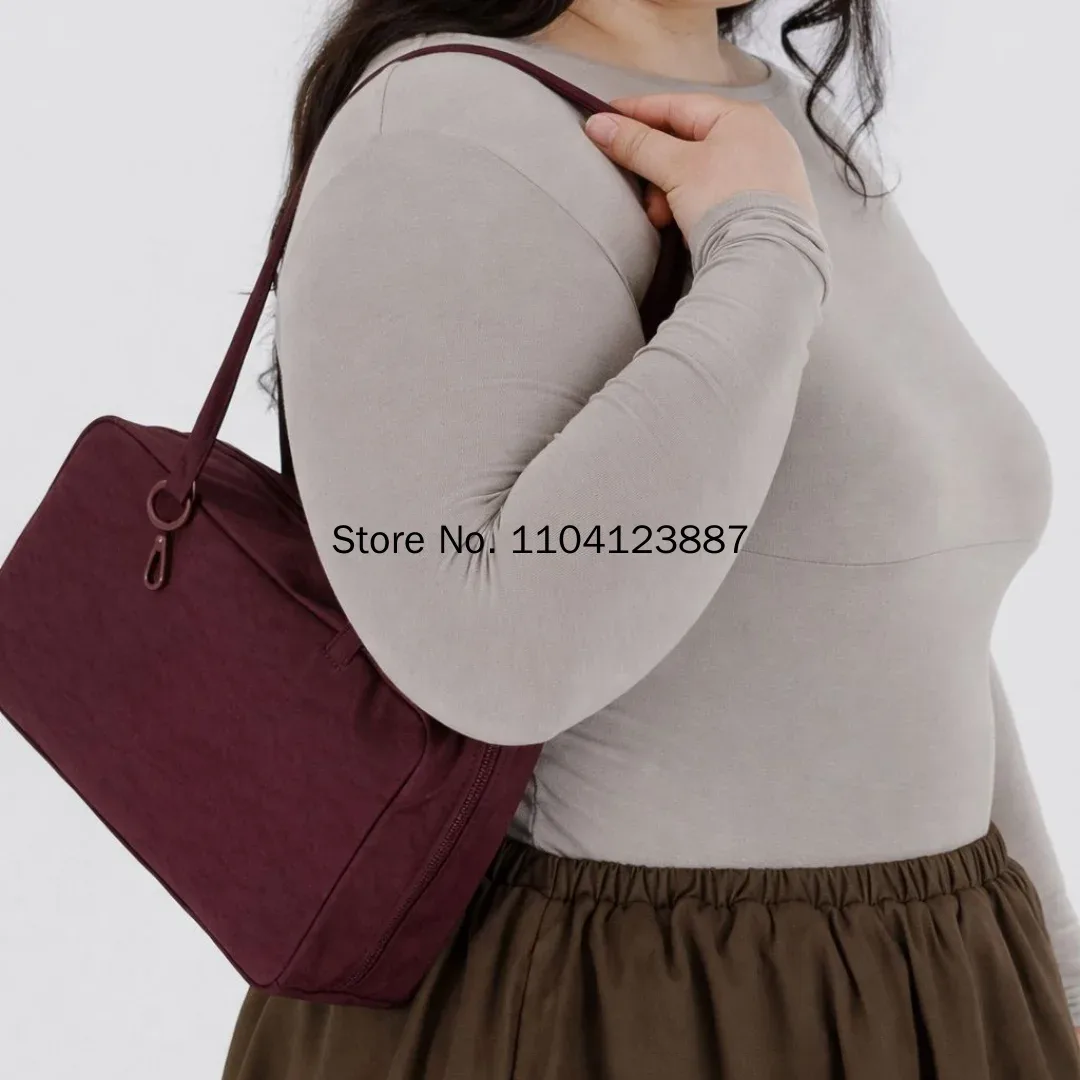 sac à bandoulière carré en nylon, sac à main en toile grande capacité, sac fourre-tout léger à fermeture éclair, sac de rangement pour les trajets quotidiens, les voyages, la gym, cadeau