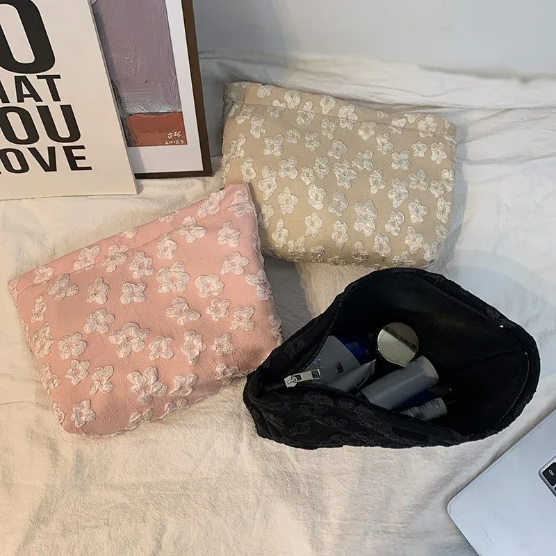 mignon floral petit frais voyage sac cosmétique femme pochette sacs de lavage mode femmes maquillage stockage trousses de toilette nécessaire