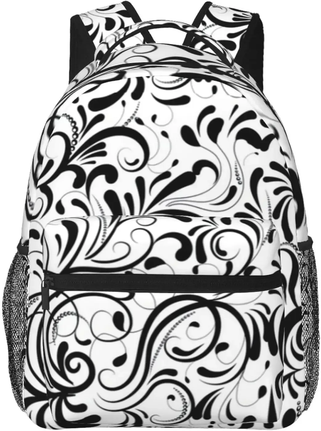 sac à dos à carreaux noir et blanc pour hommes et femmes, sacs à livres mignons, sac pour ordinateur portable, sacs initiés, voyage, randonnée, camping, sac à dos de jour