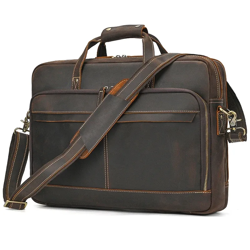 étui à bombes en cuir group pour homme, sac d'ordinateur, 14 15.6 pouces, pc, médecin, avocat, business