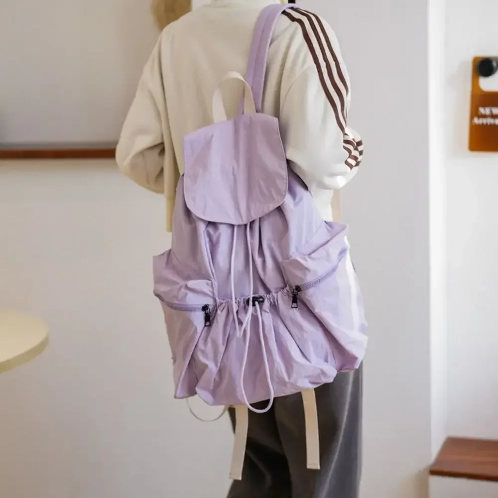 sac à dos wstring de proximité de style coréen, sac en nylon souple léger, sac fourre-tout solide pour documents, sac initié, employé de bureau, possède un design de niche, mignon