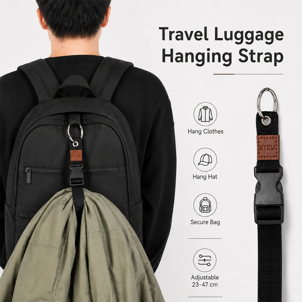 sangle externe pour sac à dos de voyage, sangle portable avec structure de dégagement add-a-bag, sangle de bagage, ceinture, porte-veste