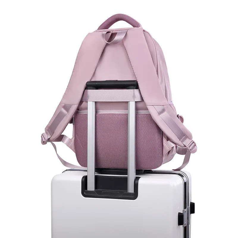 sac à dos quotidien de style coréen pour femmes, sac à dos de voyage en tissu nylon imperméable, sac d'école pour filles, sacs décontractés pour adolescents
