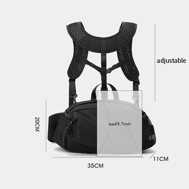 nouveau sac à dos unisexe été voyage en plein air sac de taille multifonctionnel léger sport cyclisme sac de poitrine pour hommes et femmes