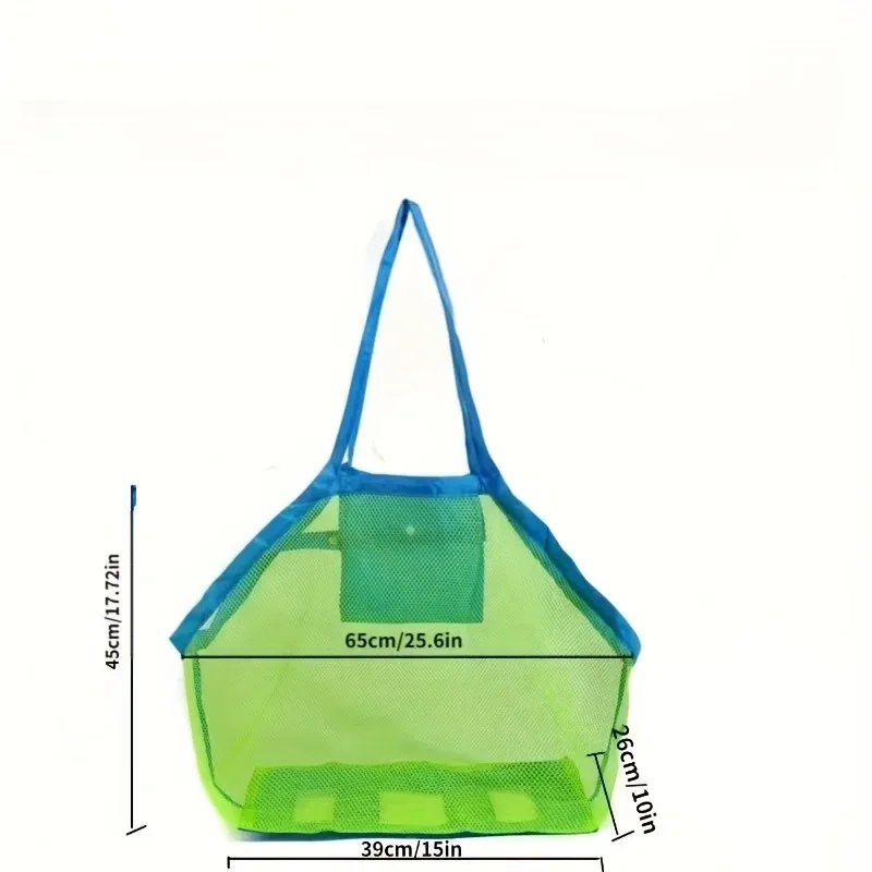 sac en filet portable pour enfants, sac de rangement pour jouets de bain, grand sac de plage pour serviettes, sac de maquillage cosmétique pour femmes