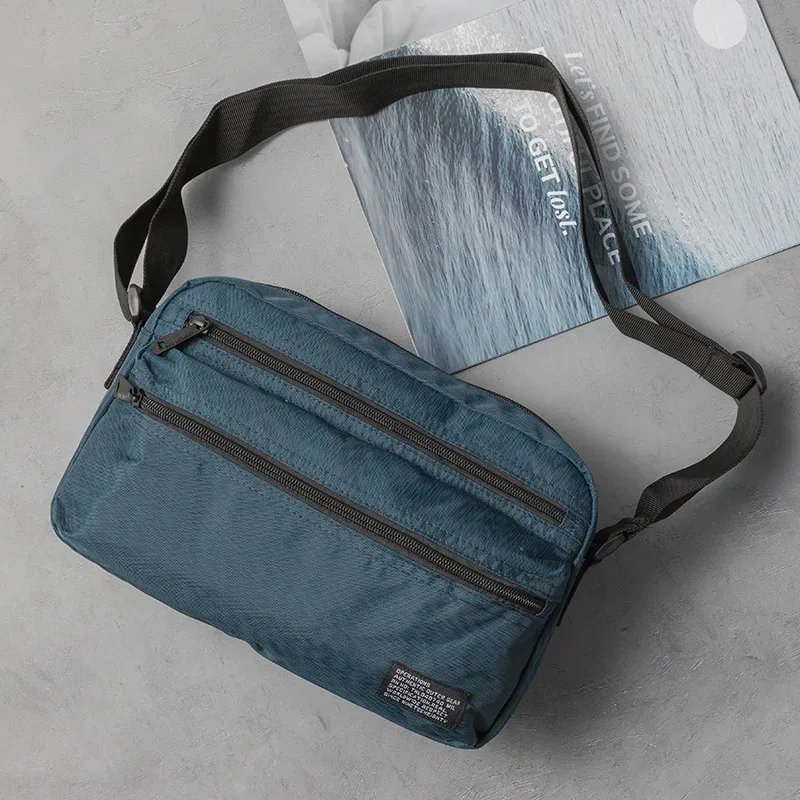 sac à bandoulière minimaliste pour hommes, sac messager d'inspiration japonaise, durable imperméable, voyage et usage quotidien, unisexe