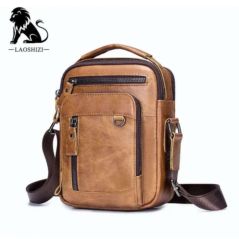sacs à bandoulière pour hommes en cuir véritable 100% de marque, sac messager pour hommes, sacs bandoulière, nouveau petit sac à main de créateur pour homme, bolso male