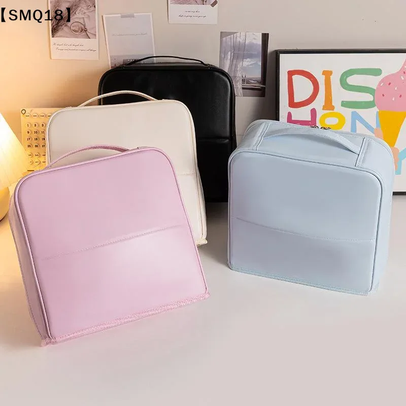 sac à cosmétiques imperméable de grande capacité avec miroir, organisateur de rangement de maquillage de voyage pour femmes【smq】