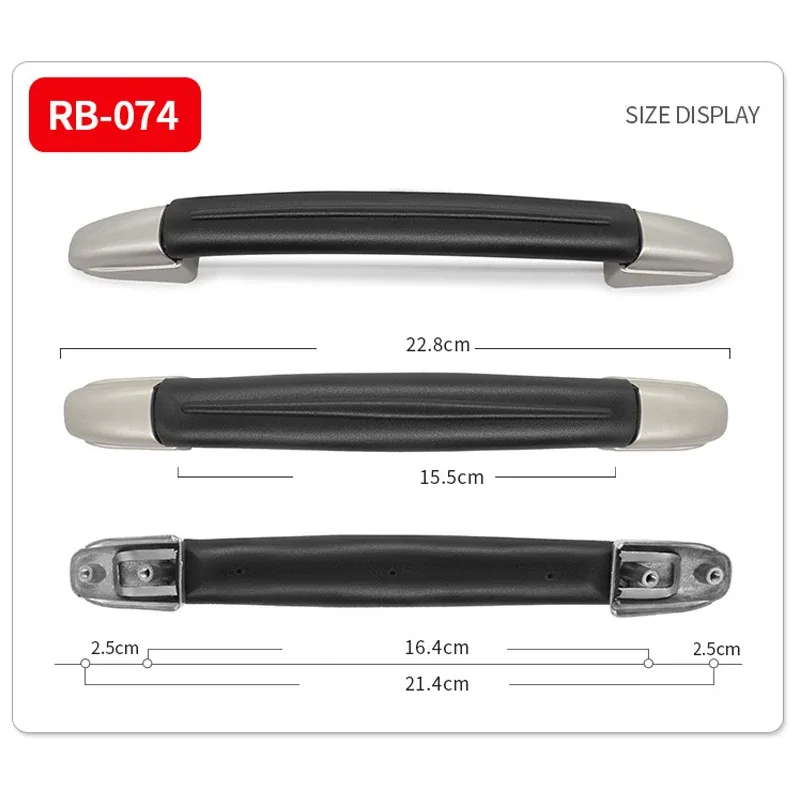 poignée de bagage noire universelle, poignée de bagage, poignée de valise, poignée de remplacement de chariot de voyage, poignée de sac, accessoires de poignée, 1pc