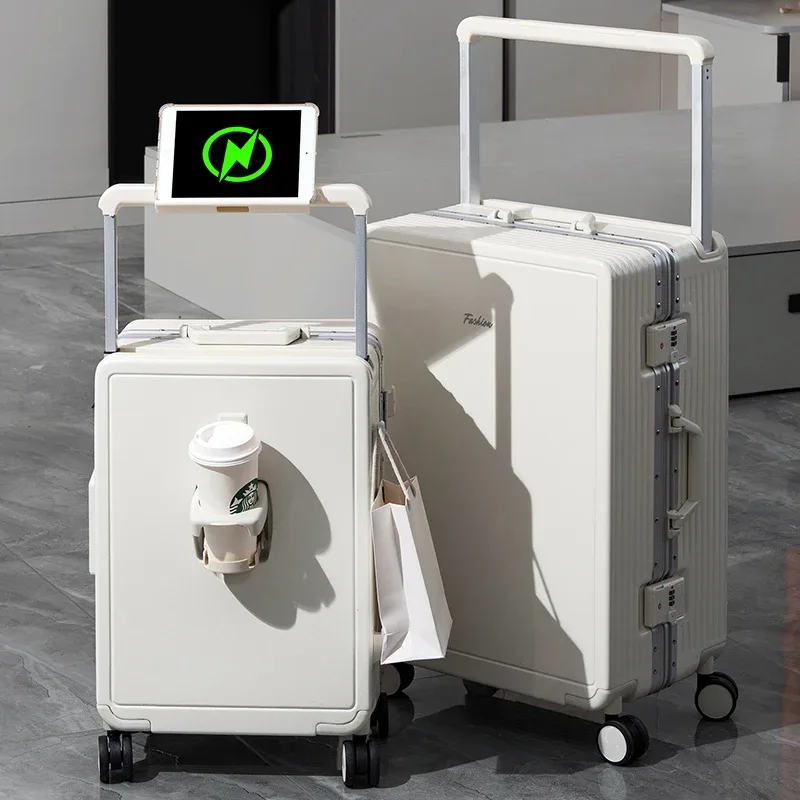 valise à roulettes à poignée large, nouvelle valise de voyage, valise à roulettes pour étudiants, avec serrure à code, multifonctionnelle, grande capacité, roues pivotantes