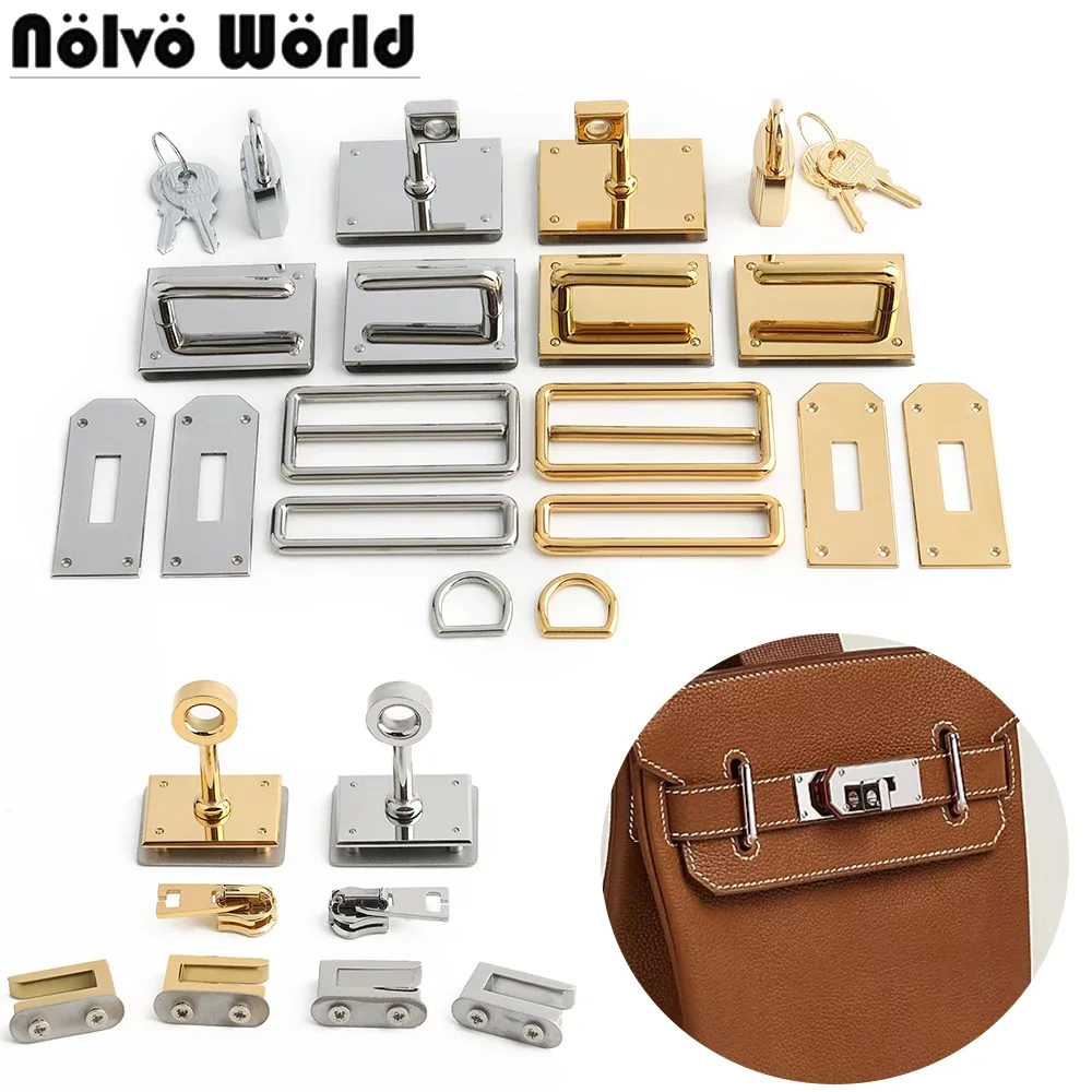 cadenas métal stainlesssteel gold silver rectangular oval round lock handbag shoulder purse accessoire voyage