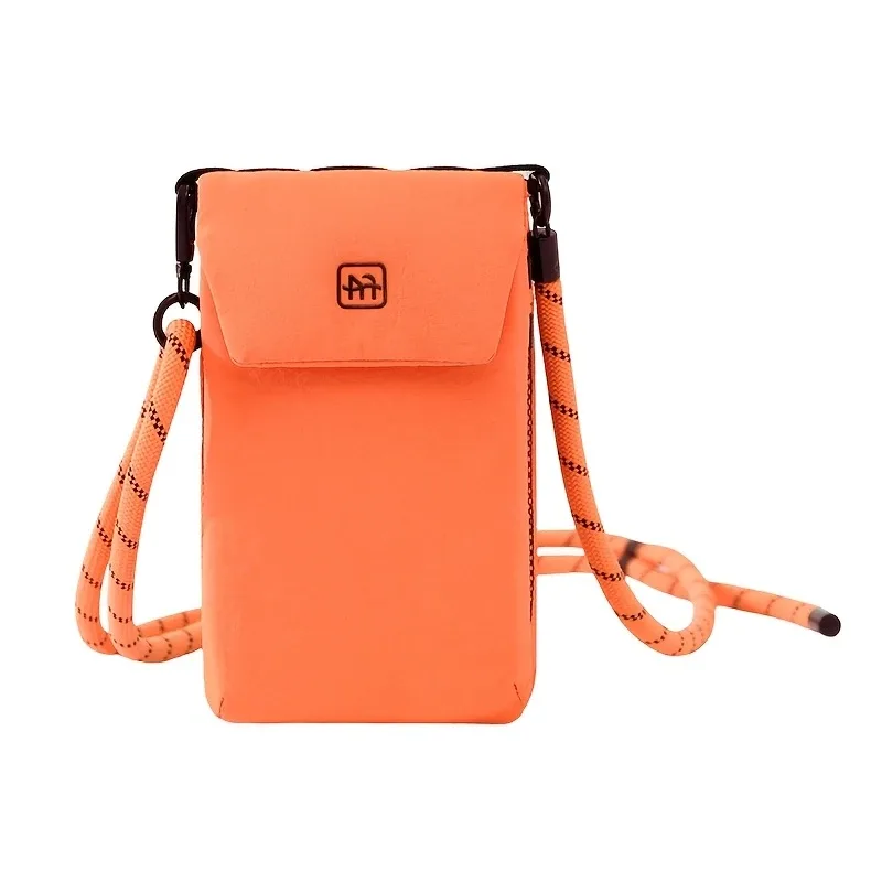 sac à bandoulière pour téléphone portable en nylon, pochette verticale avec poche zippée, portefeuille pour passeport, sac de rangement quotidien pour petits objets