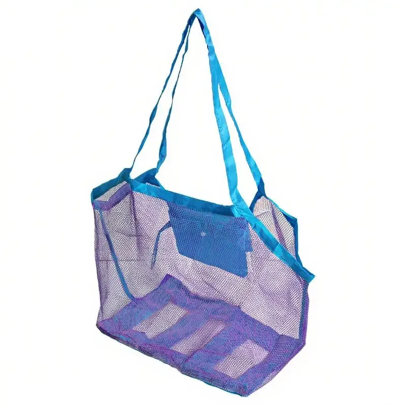 sac de rangement pour jouets de plage pour enfants, sac de rangement pliable et portable en maille pour collecter les outils de fouille du sable, pour les vacances, 1 pièce